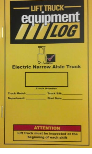 Lift Truck Equipment Log – Replacement Book