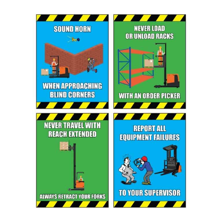 Safe-Lift 2 Narrow Aisle Safety Poster Package (set of 4 posters ...